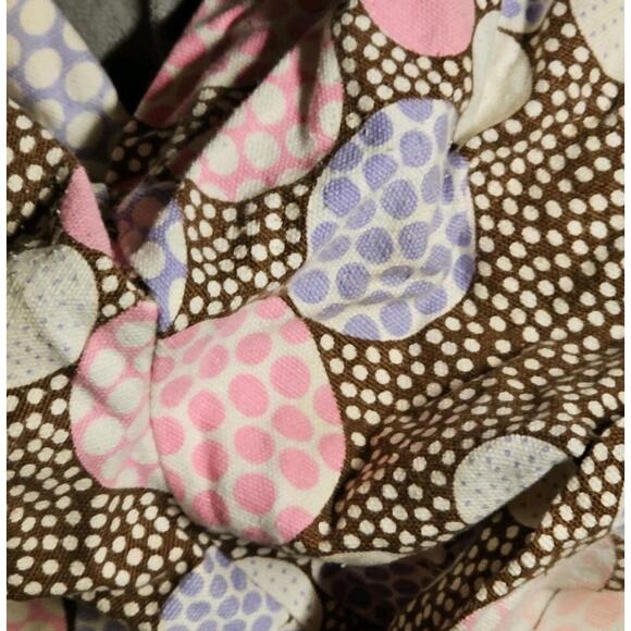 Vtg Handmade Romper Short Sleeveless Zip Back Bubble Gum Dots Wide Leg 70s - Picture 4 of 9